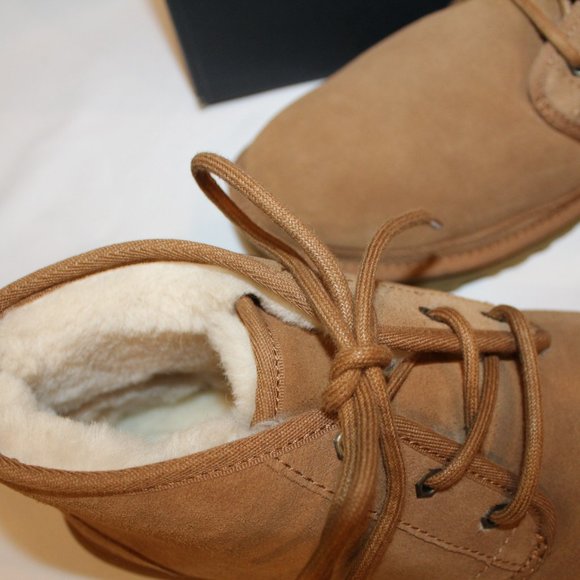 NIB UGG MEN'S NEUMEL CHUKKA SUEDE‎ SHEARLING LINED ANKLE BOOTS CHESTNUT - Picture 5 of 7